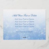 メリークリスマス金ゴールドイエスはネエレガントビーブルーを渡る 箔シーズンカード (裏面)