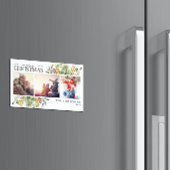 メリークリスマス金ゴールドウィンターフォトホリデーマグネット