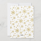 メリークリスマス金ゴールドエレガントフォトスクリプト文字 シーズンカード (裏面)