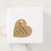 メリークリスマス金ゴールドグリッターエレガント名 フェイバータグ (インサイチュ)