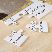 メリークリスマス金ゴールドグリッタースクリプト写真 – パズル (側面)