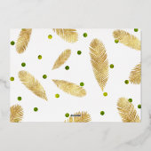 メリークリスマス金ゴールドグリッタースクリプト写真 箔シーズンカード (裏面)