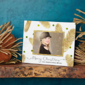 メリークリスマス金ゴールドグリッタースクリプト – フォトプラーク (側面)