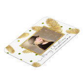 メリークリスマス金ゴールドグリッタースクリプト – フォトマグネット マグネット (左側)