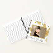 メリークリスマス金ゴールドグリッターフォトスパイラルノート ノートブック (内部)