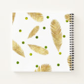 メリークリスマス金ゴールドグリッターフォトスパイラルノート ノートブック (裏面)