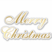 メリークリスマス金ゴールドシール シール (正面)