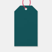 メリークリスマス金ゴールドスターグリーンティール（緑がかった色） ギフトタグ (裏面)