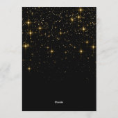 メリークリスマス金ゴールドスパークルスクリプトPHOTO Greeting シーズンカード (裏面)