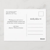 メリークリスマス金ゴールドスパークルスクリプトPHOTO Greeting ポストカード (裏面)