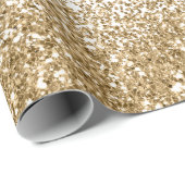 メリークリスマス金ゴールドタイポグラフィエレガントグリッター ラッピングペーパー (ロールコーナー)