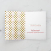 メリークリスマス金ゴールドツリーフォイルブラシホリデーフォト シーズンカード (内部)