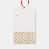 メリークリスマス金ゴールドツリーフォイルブラシホリデー ギフトタグ (裏面)