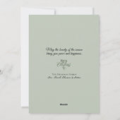 メリークリスマス金ゴールドハートツリーオーナメント シーズンカード (裏面)