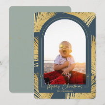 メリークリスマス金ゴールドパームブルービーチ写真