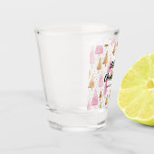 メリークリスマス金ゴールドピンクツリー ショットグラス (左)