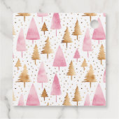 メリークリスマス金ゴールドピンクツリー フェイバータグ (裏面)