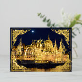 メリークリスマス金ゴールドフォイル,ブダペスト 箔シーズンカード (立ち正面)