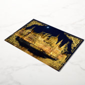 メリークリスマス金ゴールドフォイル,ブダペスト 箔シーズンカード (回転した状態)