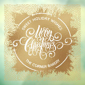 メリークリスマス金ゴールドホイフェイクル ウィンドウサイン (シート3)