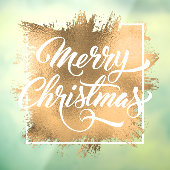 メリークリスマス金ゴールドホイルフェイクス ウィンドウサイン (シート3)