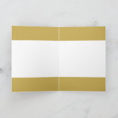 メリークリスマス金ゴールドホリーベリーリース写真 カード (内部)