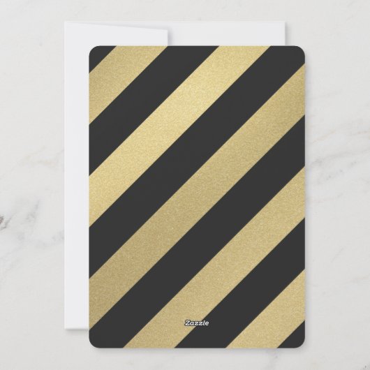 メリークリスマス金ゴールドホリーホリデーフォトカード シーズンカード (裏面)