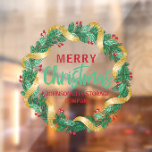 メリークリスマス金ゴールドリースシックカスタム ウィンドウサイン (シート2)