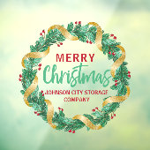 メリークリスマス金ゴールドリースシックカスタム ウィンドウサイン (シート3)