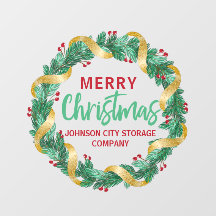 メリークリスマス金ゴールドリースシックカスタム