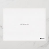 メリークリスマス金ゴールドレタリンググリーティングカード 箔シーズンポストカード (裏面)