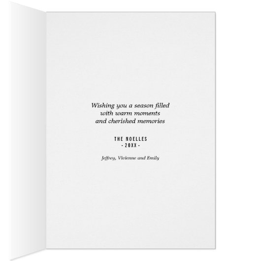 メリークリスマス金ゴールドヴィンテージデコ葉写真 (内側 (右))