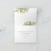 メリークリスマス金ゴールド冬の植物写真Holida シーズンカード (内部)
