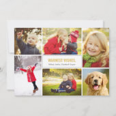 メリークリスマス金ゴールド台本オーバーレイフォトコラージュ シーズンカード (裏面)