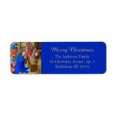 メリークリスマス金ゴールド宗教キリスト教中世 ラベル (正面)