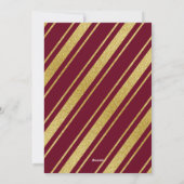 メリークリスマス金ゴールド紙吹雪ホリデーフォト シーズンカード (裏面)