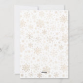 メリークリスマス金ゴールド雪カスタム片の写真 シーズンカード (裏面)