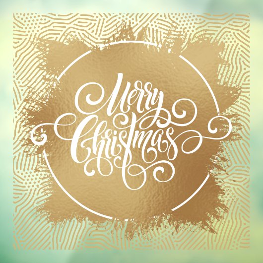 メリークリスマス金ゴールド ウィンドウサイン (シート3)