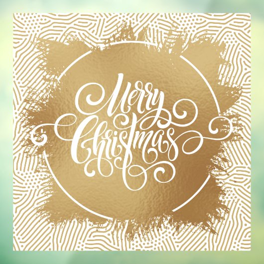 メリークリスマス金ゴールド ウィンドウサイン (シート3)