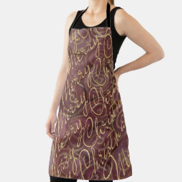 メリークリスマス金ゴールド エプロン