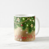 メリークリスマス金ゴールド コーヒーマグカップ (正面右)