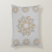 メリークリスマス金ゴールド&シルバースター アクセントクッション (正面(垂直))