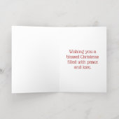 メリークリスマス金ゴールド 箔シーズンカード (内側レイダウン)