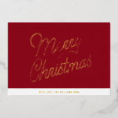 メリークリスマス金ゴールド 箔シーズンカード (正面)