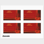 メリークリスマス長方形ステッカー 長方形シール (シート)