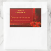 メリークリスマス長方形ステッカー 長方形シール (バッグ)