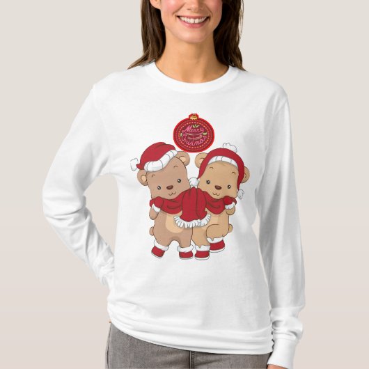 メリークリスマス長袖Tシャツ Tシャツ (正面)