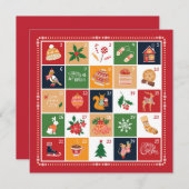 メリークリスマス降臨暦ポインセチア赤 (正面/裏面)
