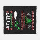 メリークリスマス陸軍新年 フリースブランケット (正面(横))