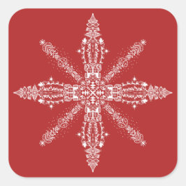 メリークリスマス隠し言葉と画像シール スクエアシール